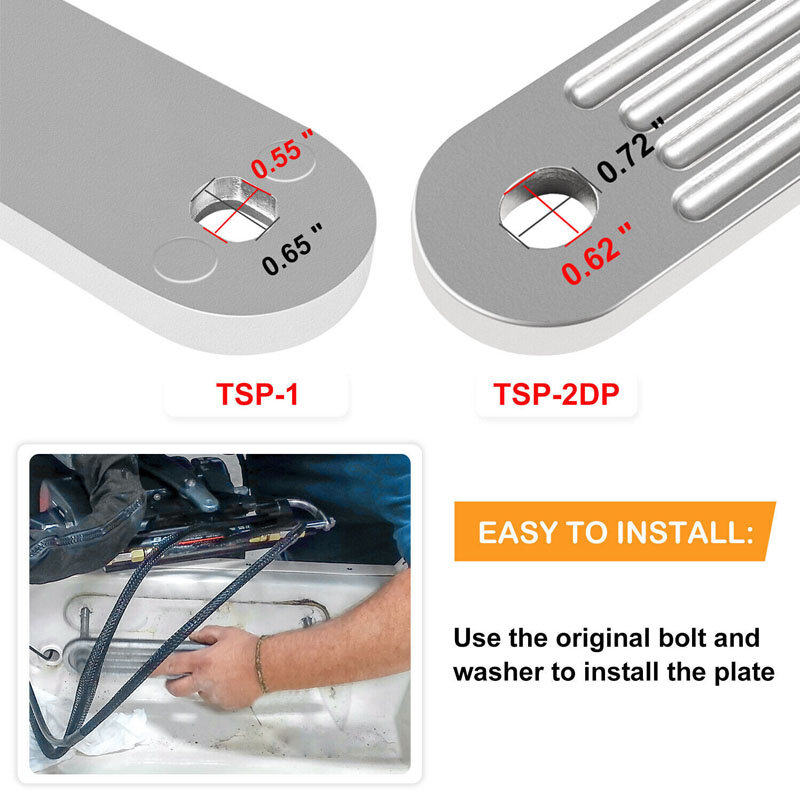 Ymt tsp-1 & TSP-2DP kit de placa de suporte para suporte superior e menor tamanho de furos de parafuso de apoio 15 "x 2"/12 "x 2" espessura 3/8"