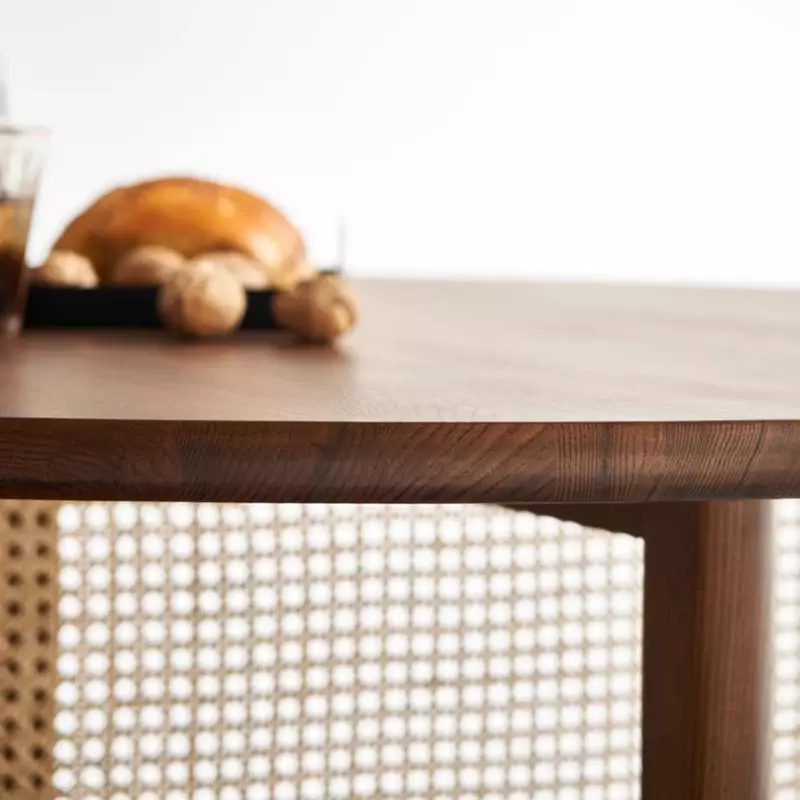 ชุดโต๊ะกาแฟในห้องนั่งเล่นทำจากไม้แนววินเทจสไตล์นอร์ดิกคอนโซลสำหรับร้านอาหารดีไซน์โต๊ะทานอาหารทรงกลม perabot rumah koffeubelen