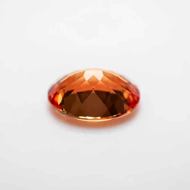 Lab tumbuh safir warna oranye bentuk Oval jimat batu permata manik-manik untuk Diy bahan membuat perhiasan dapat dipilih sertifikat AGL