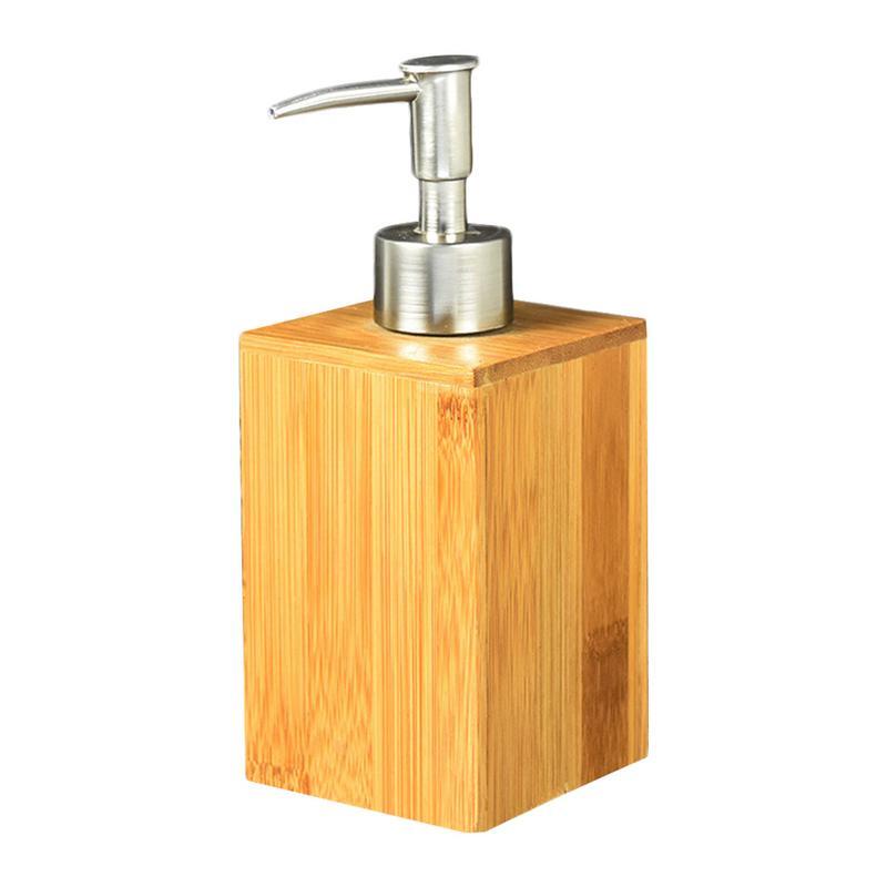 Drewno dozownik do mydła wielokrotnego napełniania blat łazienkowy dozownik do mydła s trwałe mydło bambusowe dozownik do mydła akcesoria łazienkowe