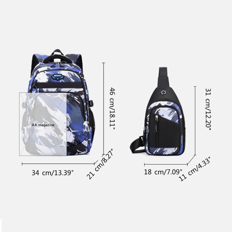 Сумка-слинг для подростков, студенческий рюкзак, нагрудная сумка, поясная сумка через плечо