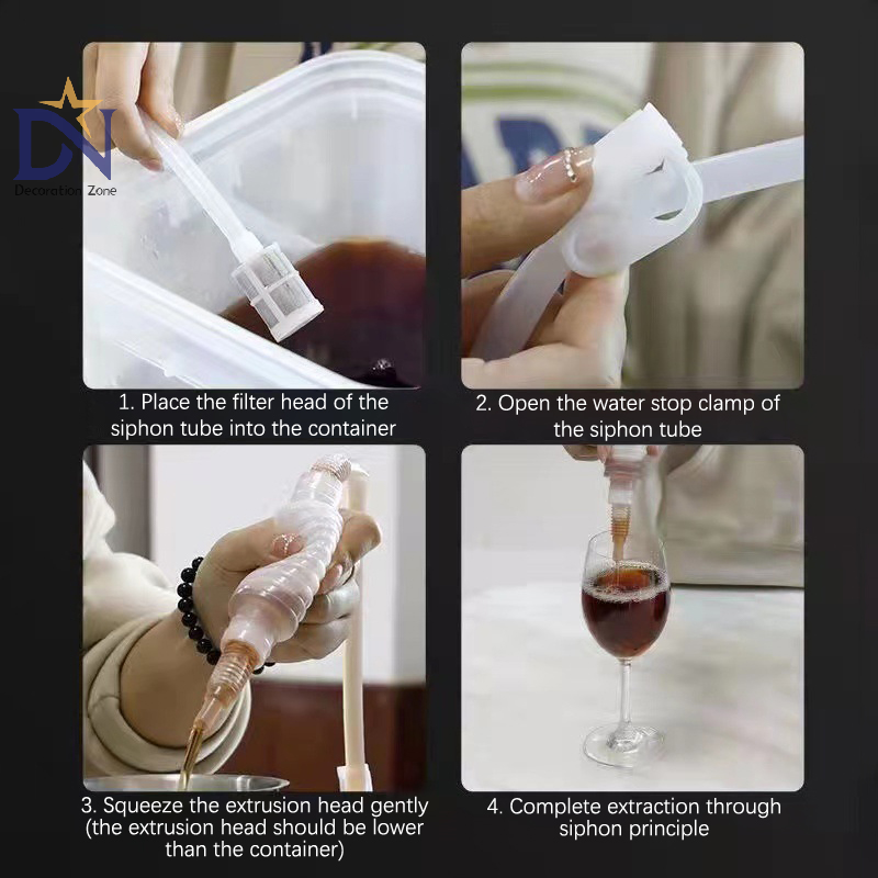 Home Brewing Siphon Hose Wine Beer Making Tool Brewing Food Grade Materials Selling Hand Hop Knead Siphon Filter