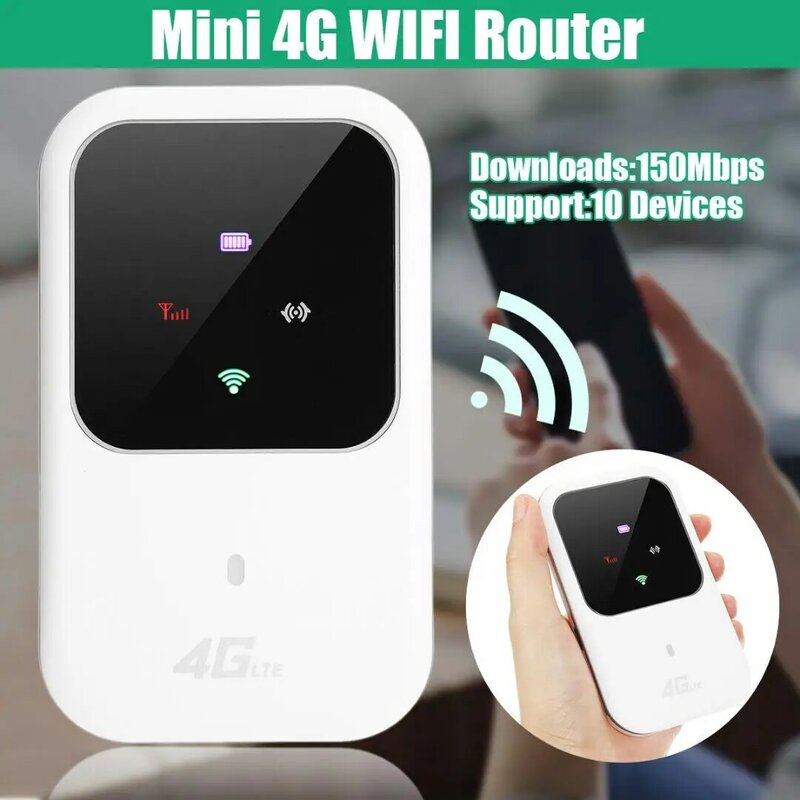 Travel Partner 150M Mobile Hotspot Pocket Portable Wireless Unlock Mini Wi-Fi MiFi LTE Modem WiFi 4G Router with SIM Card Slot