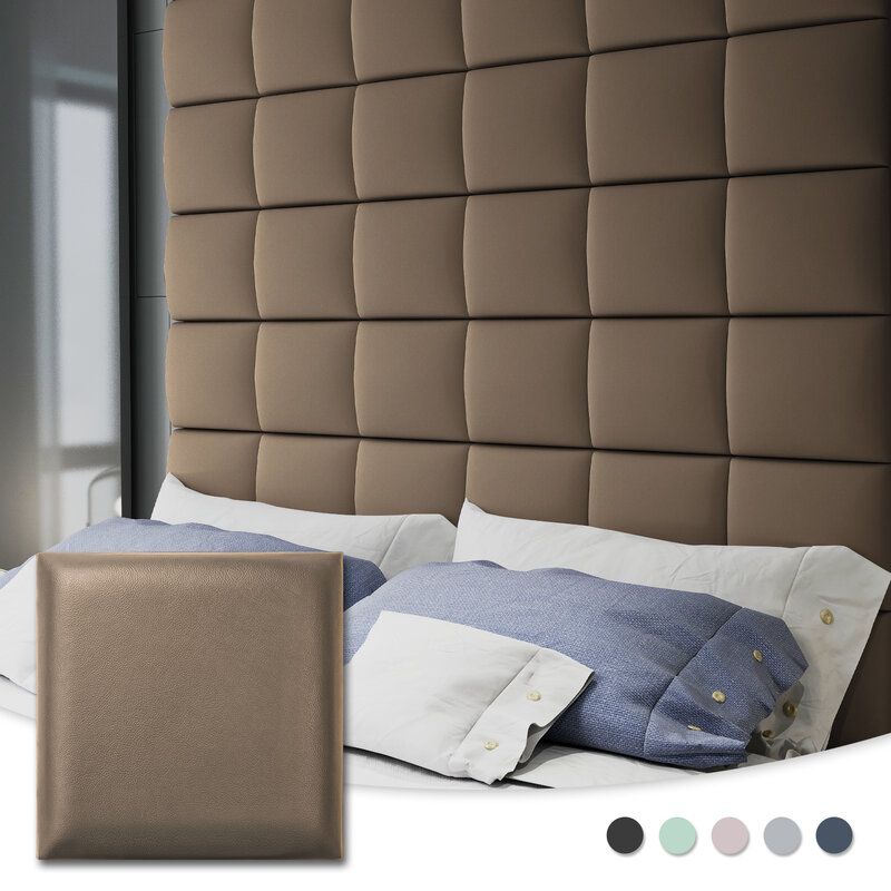 Art3d Регулируемое Изголовье Кровати для King, Twin, Full и Queen, настенные мягкие настенные панели (6 шт., 9,84 дюйма x 9,84 дюйма)