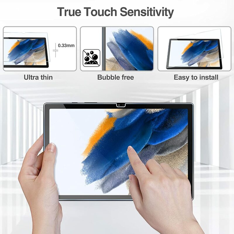 2 pezzi per Samsung Galaxy Tab A8 proteggi schermo 10.5 pollici SM-X200 X205 X207 pellicola protettiva in vetro temperato per Galaxy Tab A8 2022