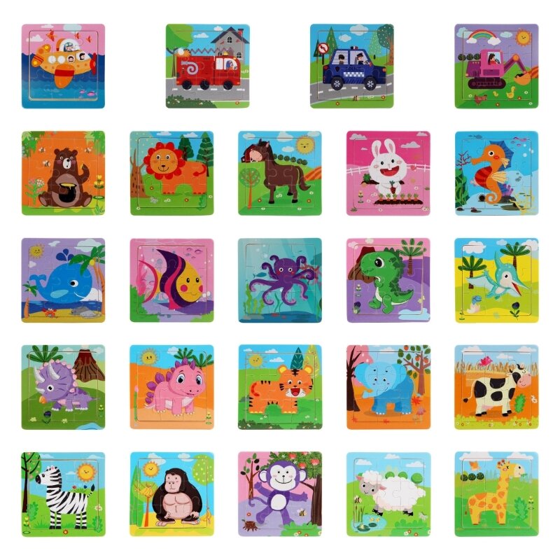 77HD Educational Wooden Frame Puzzle Children's Educational Toy for Toddler Children