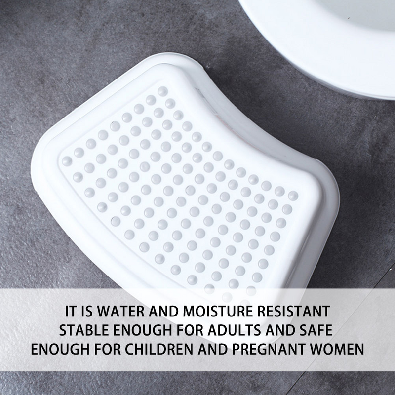 Sgabello Anti-gradino in plastica sgabello da bagno per bambini sgabello da bagno per la casa (bianco)