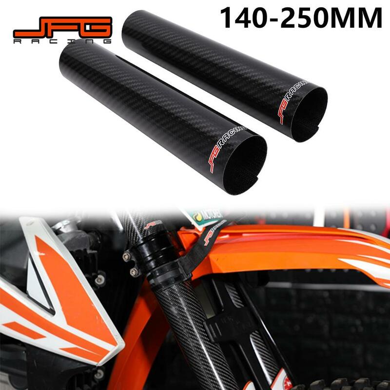 Motorcycle 140-250MM Carbon Fiber Adjustable Front Fork Shock Guard Protector For KTM EXC SX SXF XC XCF XCW 125 250 350 450 530