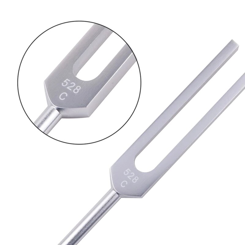 Portable 528 Hz Tuning Fork with Silicone Hammer Clinical Grade Nerve/Sensory for Perfect Healing Musical Instrument