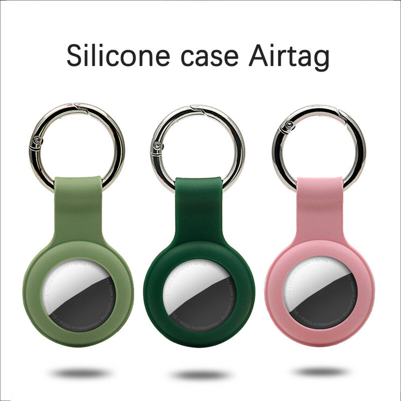 Cover Voor Apple Airtags Case Vloeibare Siliconen Beschermende Shell Tracker Accessoires Anti-Kras Mouw Sleutelhanger Air Tag Case