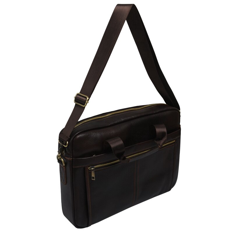 Messenger Bag Men's Leather 14 Inch Laptop Bag Office Briefcase Business Tote Shoulder Bag Portable Handbag For Men