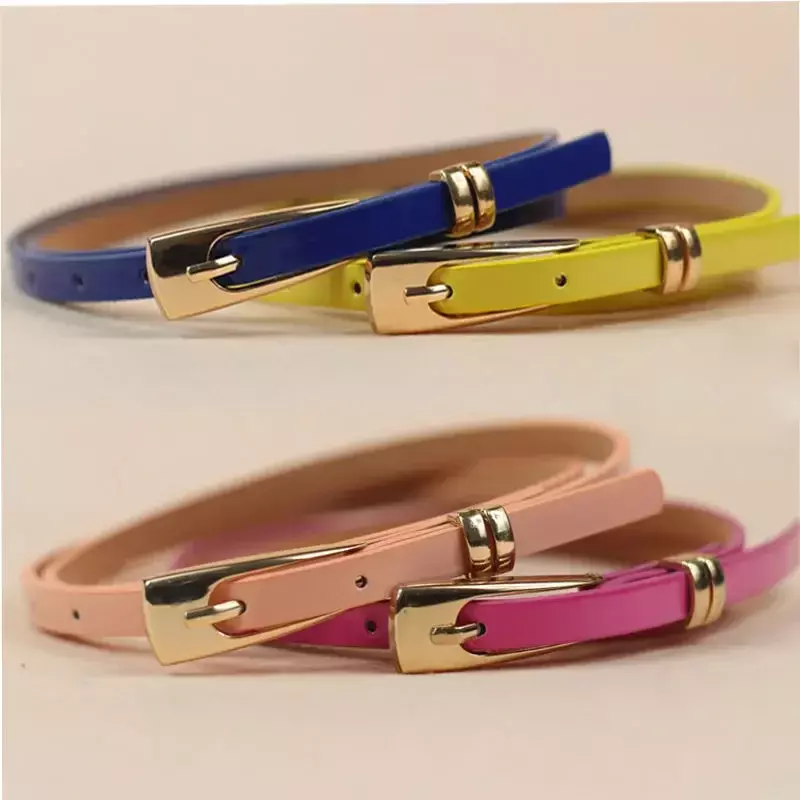 2024 New Korean Version Candy Colored Women's Belt Decoration Solid Color Fashionable Sweet Belt
