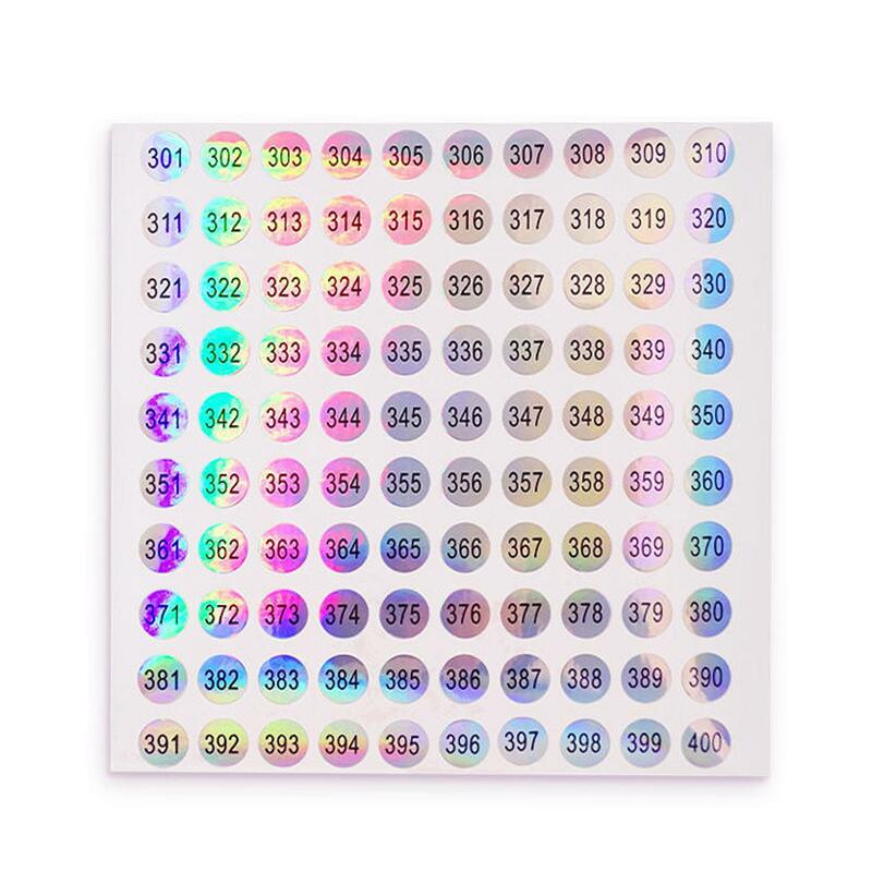 1-500 Laser Number Sticker Label For Nail Polish Color Tips Display Marking Stickers Numbers Guide DIY Manicure Tools G3R0