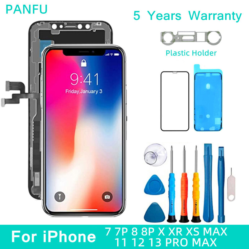 NEW OLED Screen For iPhone X XR XS MAX 11 12 PRO MAX LCD Display For iPhone 7 8 Plus X XS 11 Incell Screen Support 3D Touch True