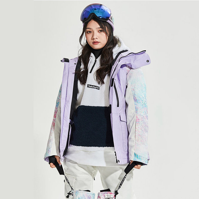 2020 새로운 두꺼운 따뜻한 스키 복 여성 스포츠 천으로 방수 Windproof 스키 재킷 바지 세트 여성 스노우 의상 야외 착용