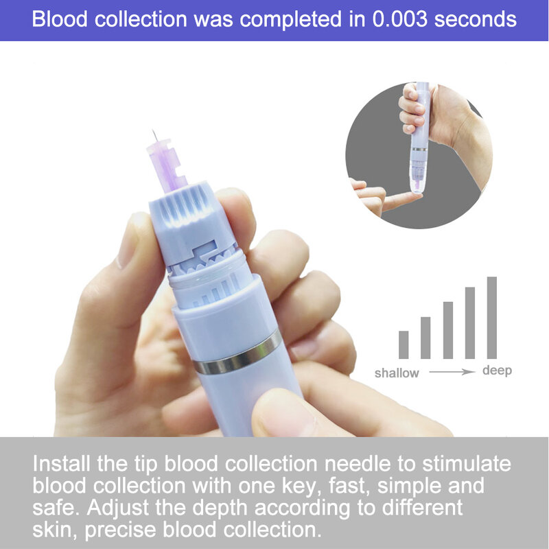 Confezione da 100 pezzi/300 pezzi 30g con dispositivo a penna aghi usa e getta uso della glicemia per lancette sterili sfiato scarico lancetta del sangue dedicata