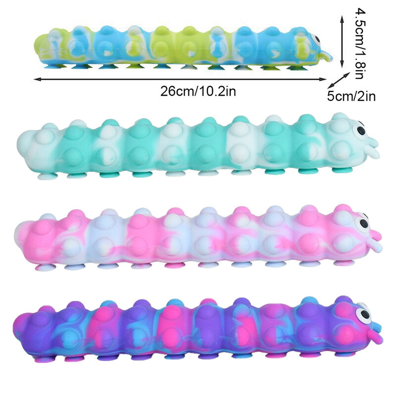 Experience Comfort And Sensory Stimulation With Caterpillar Sensory Stretchy Strings Anti-stress Toy