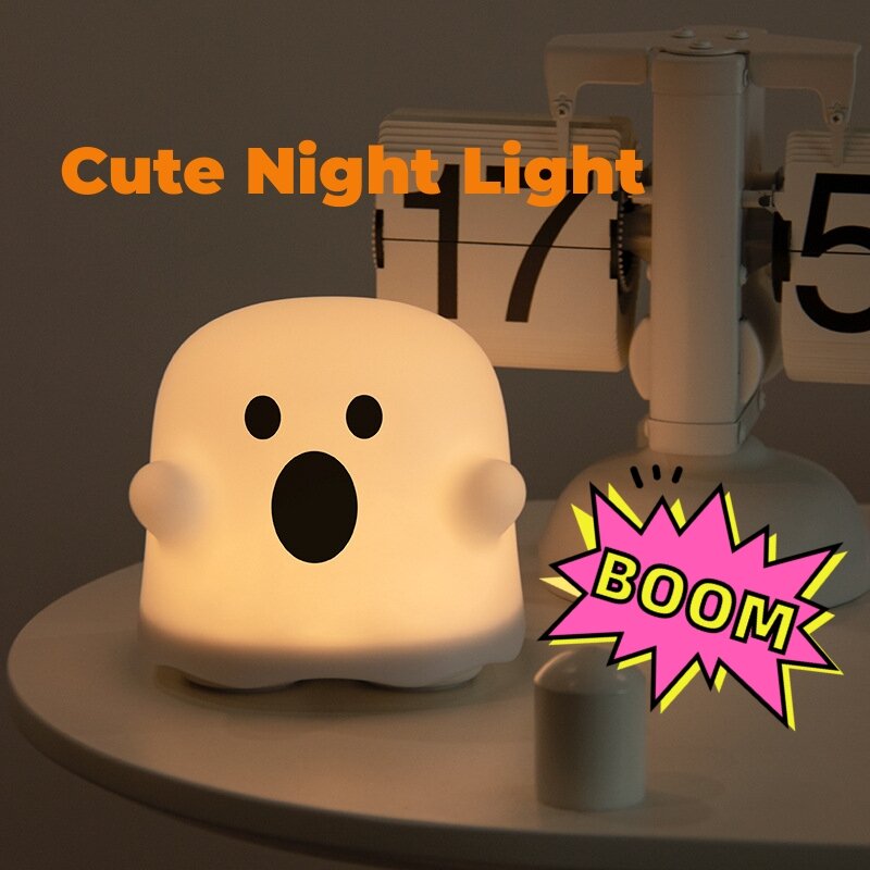 Luz nocturna de silicona para decoración del hogar, lámpara LED con Sensor táctil para mesita de noche, dormitorio de niña, decoración de sala de estar, cumpleaños de niños
