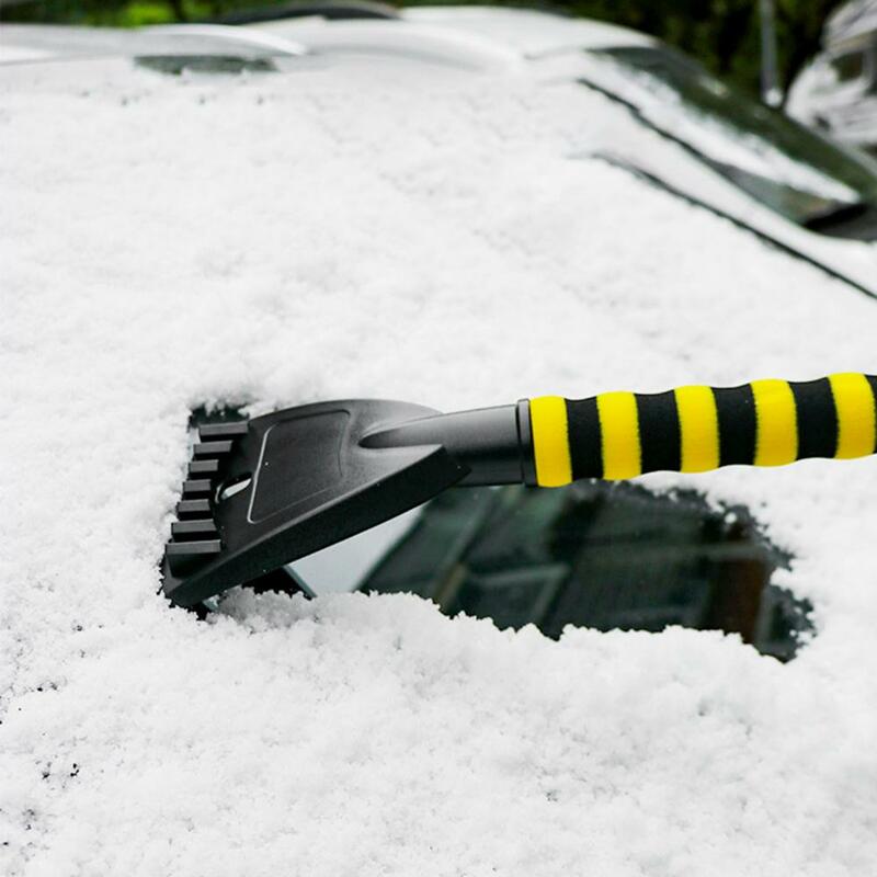 Auto pára-brisa neve remoção vassoura, Escova de neve do carro eficiente, Raspador de gelo com alça longa destacável
