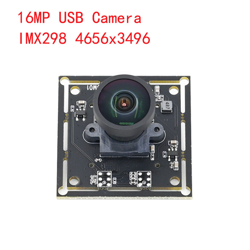 16MP 카메라 모듈 HD, IMX298 USB 웹캠, 4656x3496 10fps, 높은 촬영 문서 스캔, Windows 용 UVC OTG 및 Raspberry Pie 용 UVC OTG
