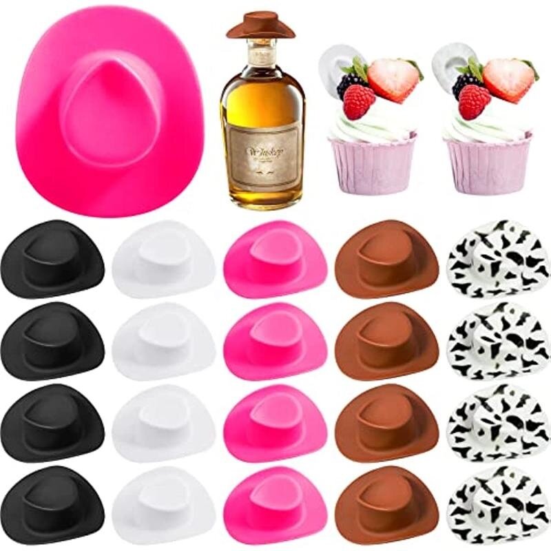 Mini sombrero de vaquero de dibujos animados, accesorios de decoración occidental para fiesta, juguetes de vestir, 2 unidades por lote