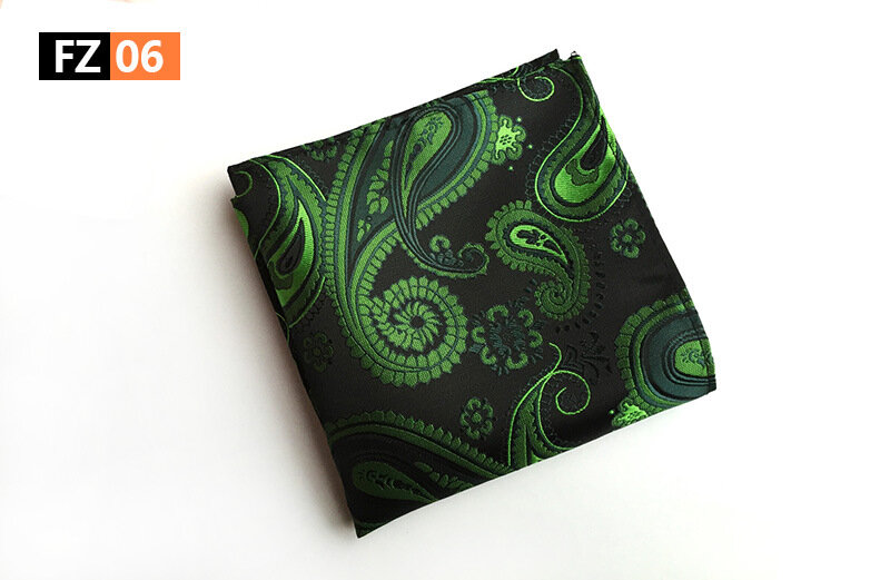 Fashion Paisley Print Silk Handkerchiefs 25cm*25cm for Man Party Business Office Wedding Gift Accessories Pockets Square