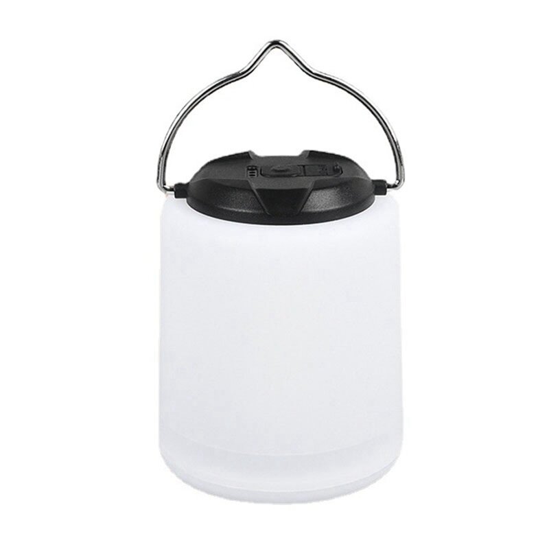Lanterna da campeggio all'aperto con luce da campeggio ricaricabile da 1 pezzo, luce impermeabile di emergenza per escursioni in campeggio bianca