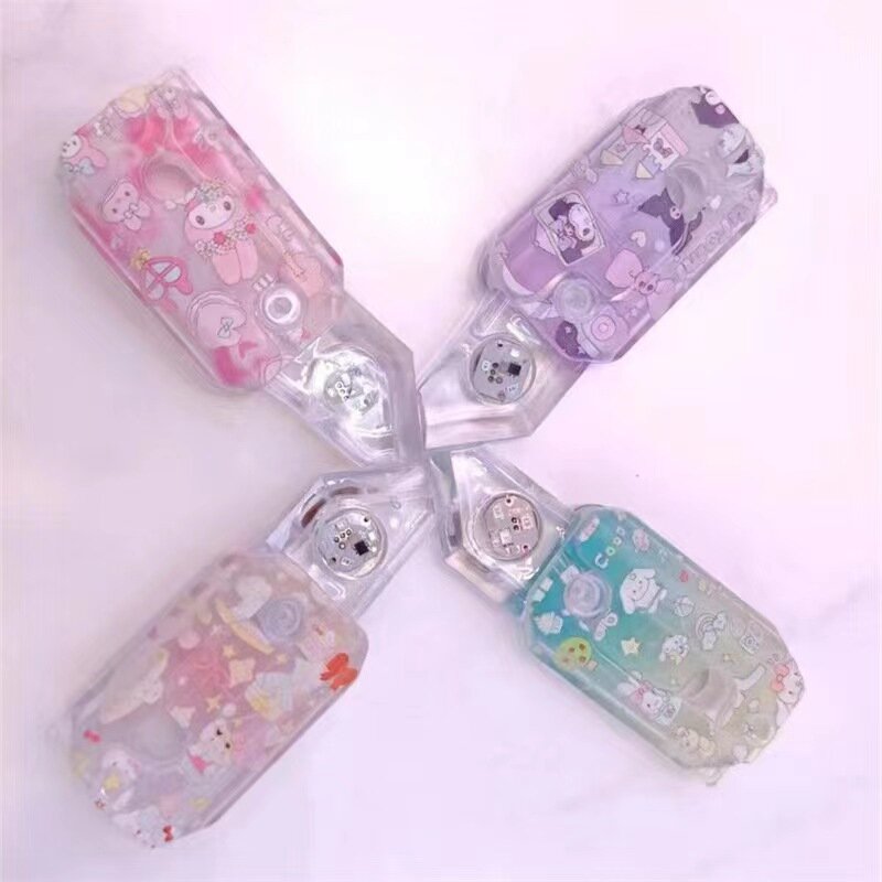 Sanrio Flash toys cuchillo de rábano de juguete de plástico, Cinnamoroll, Hello Kitty, My Melody, Kuromi, juguete de descompresión, cuchillos de rábano de gravedad 3D