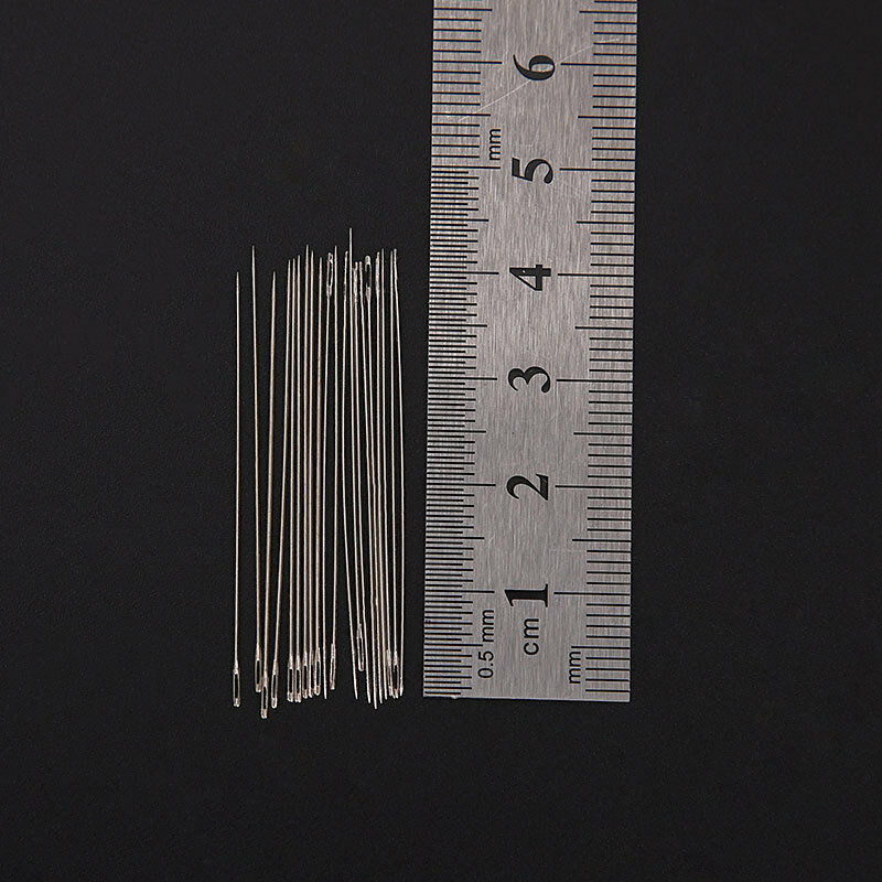 10Pcs 48/100mm DIY Superfine Beaded Pearl Needle Beading Needles Threading String Cord Stainless Steel Jewelry Craft Making Tool