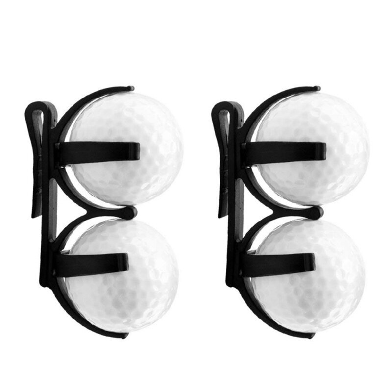 Supporto per pallina da Golf doppio in plastica supporto per pallina da Golf portatile accessori per Clip rotanti pieghevoli