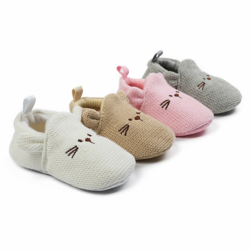 Sapatos de bebê antiderrapantes para meninos e meninas de 0 a 3 anos, confortáveis e confortáveis