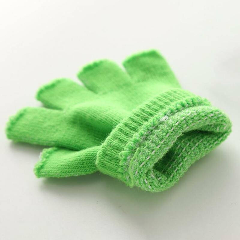 1 para rękawice sportowe wiatroszczelne rękawice pół palca przytulne ciepłe rękawiczki dla dzieci