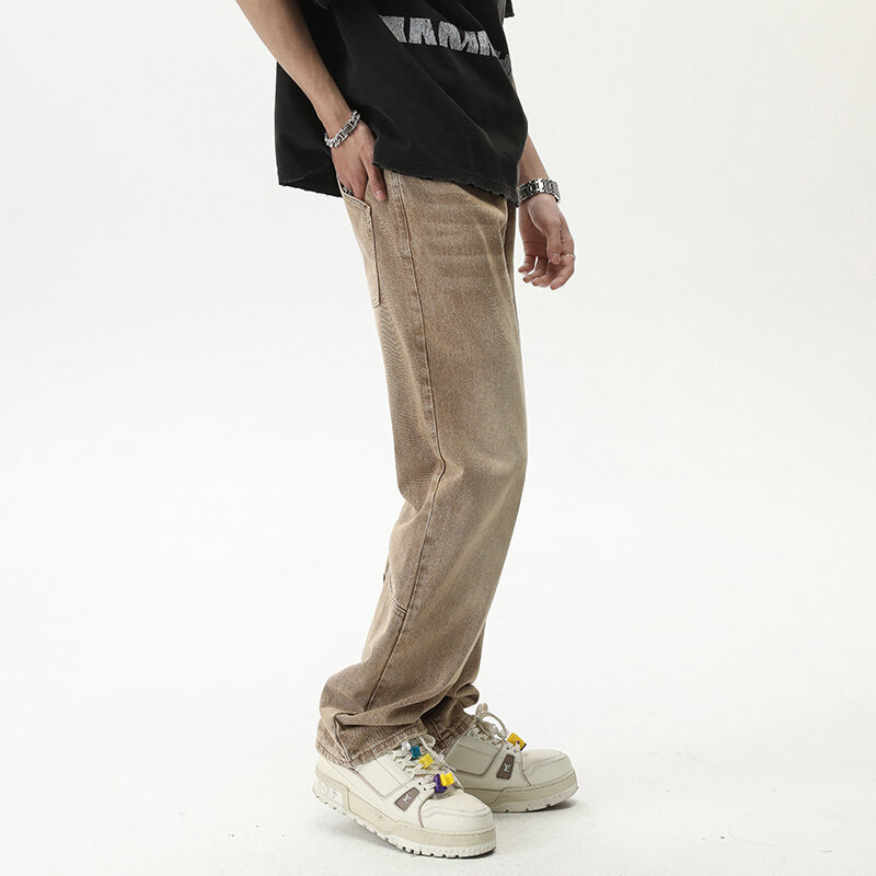 Amerykańska ulica porwane jeansy wiosennych chłopców trend hip-hopowy spodnie żebraków długie spodnie