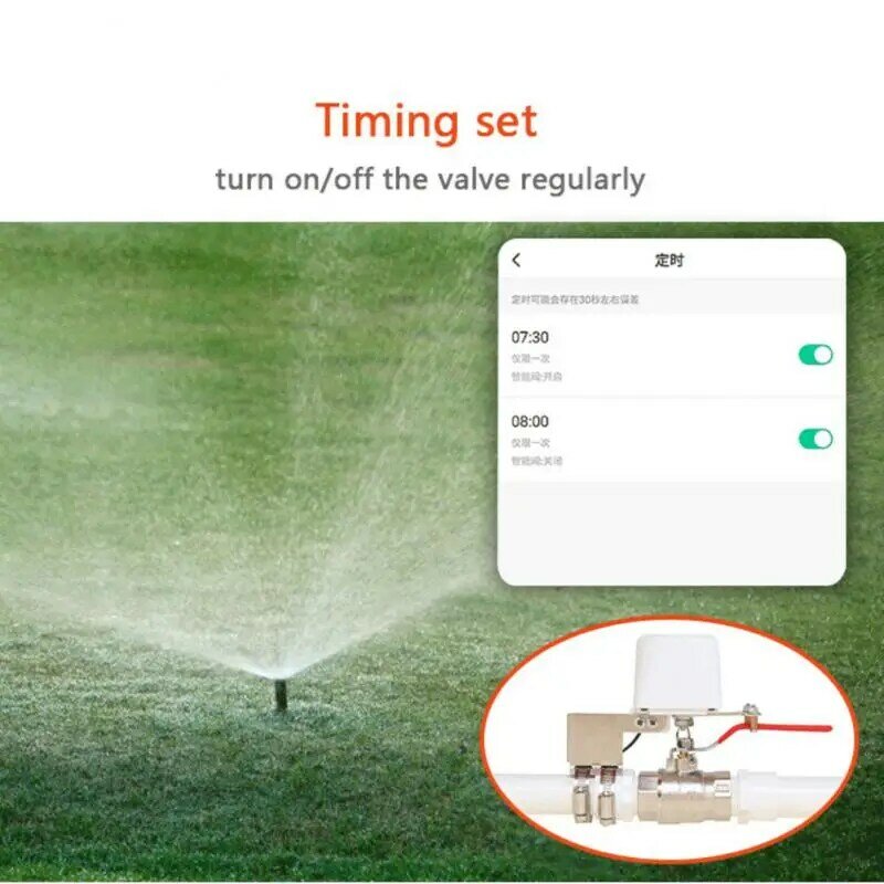 Tuya-جهاز تحكم بصمام الماء والغاز ، المنزل الذكي ، التحكم الآلي ، العمل مع أليكسا ، مساعد جوجل ، واي فاي