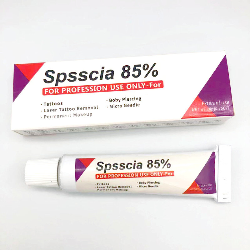 New Arrival High-Quality Spsscia 85% Tattoo Cream Before Permanent Makeup Microblading Eyebrow Lips 10g