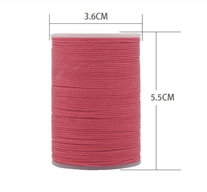 GALACES 0.65mm 78m Round Polyester Fibre Waxed Thread for Leather Sewing