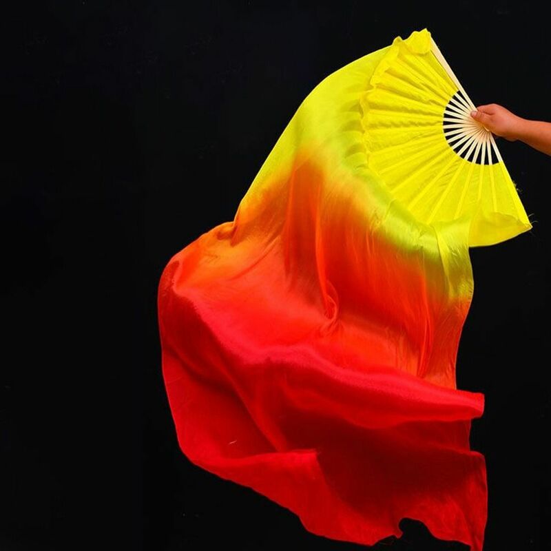 150cm Dancer Practice Long Imitation Silk Fans Rayon Silk Fans Long Silk Fans Belly Dancing Fan