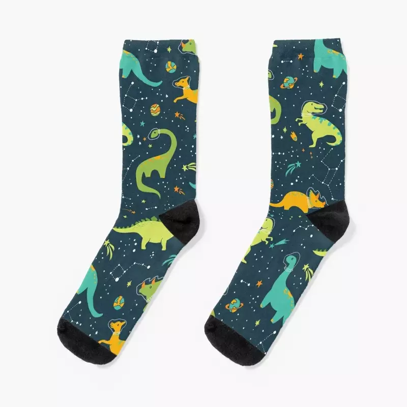 Носки с динозавром космосом Приключения японская мода цветочный Рождественский подарок женские носки мужские