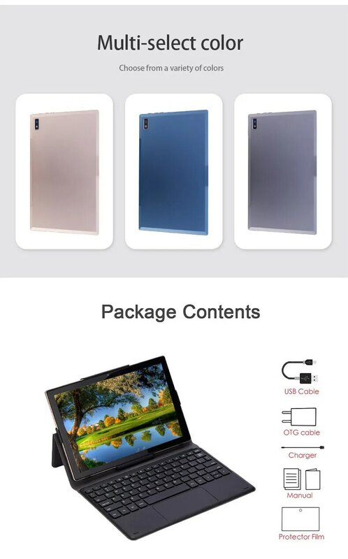 Tableta PC de 10 pulgadas, dispositivo con ocho núcleos, red GPS, 6GB de RAM, 2023 GB de ROM, Wifi, 8 núcleos, Android 10, 128