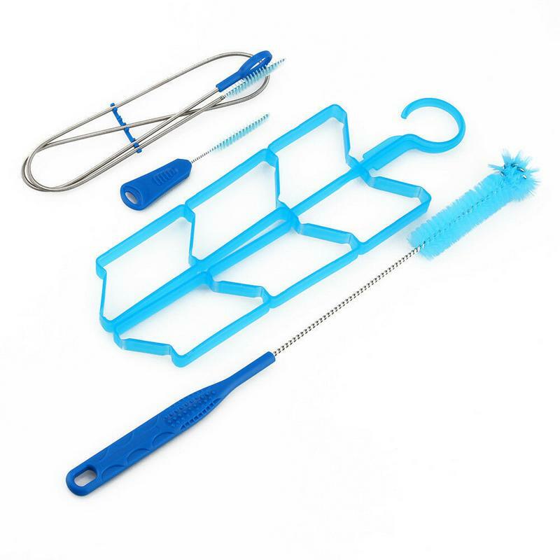 Cepillo de tubo de vejiga de hidratación 4 en 1, Kit de limpieza de bolsas de agua, cepillo largo, herramienta de limpieza para cuchillas universales