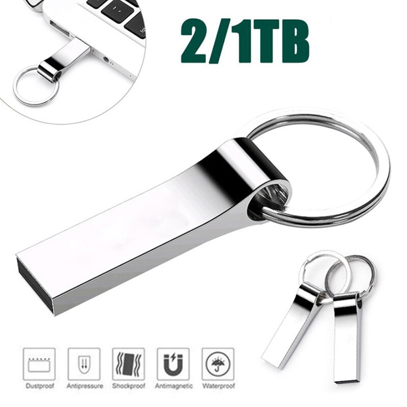 Unidad Flash USB 3,0 de Metal, Pendrive de 1TB-2TB, 2TB, 1TB