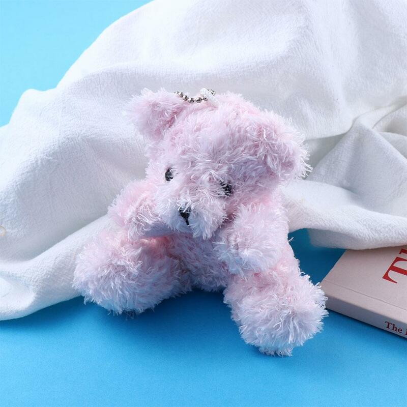 Pelúcia Teddy Bear Pendant, Trinket Stuffed Toys, Animal Chaveiros, Presente DIY