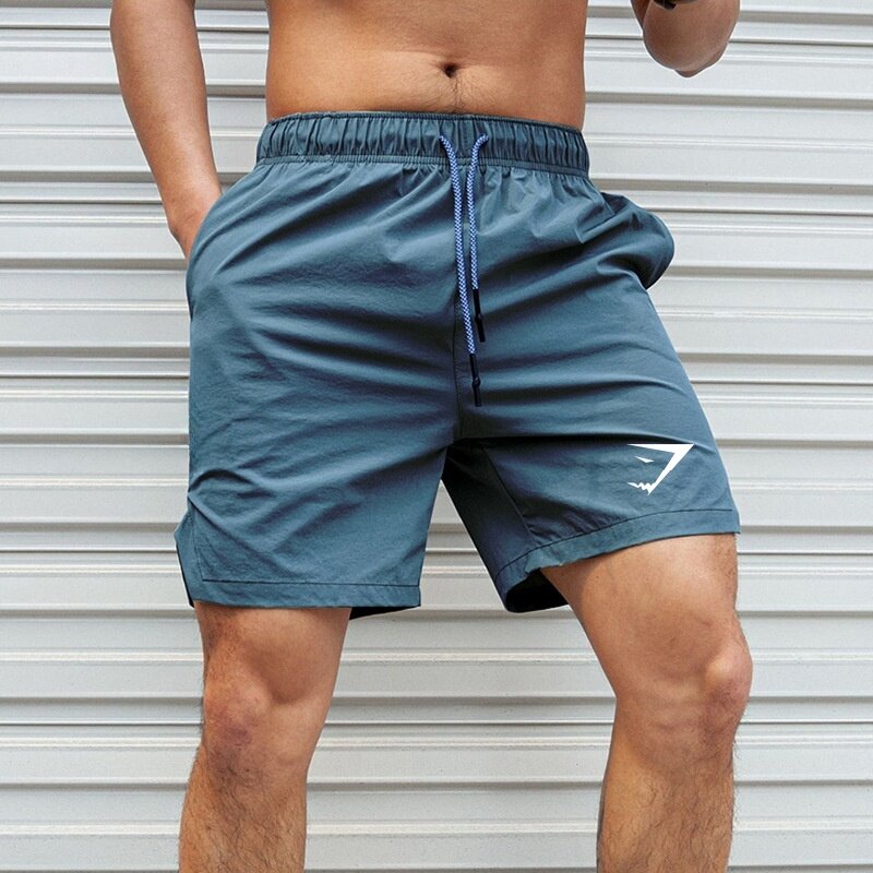 Мужские пляжные шорты GMYSHARK 2023, мужские нейлоновые быстросохнущие брюки для бадминтона, спортивная одежда для бега на открытом воздухе и фитнеса, шорты