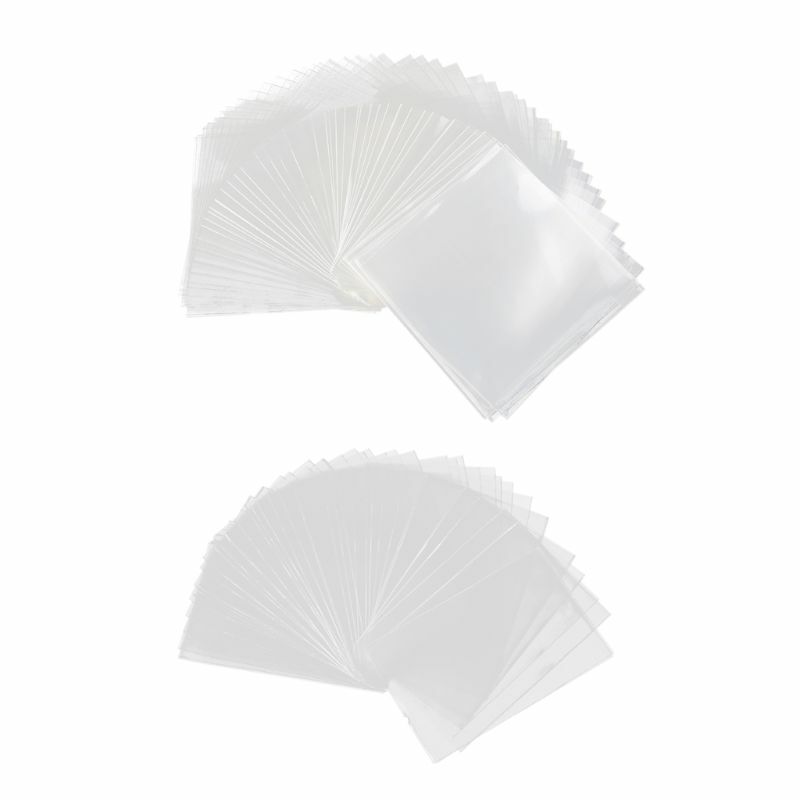 100 قطعة البلاستيك شفافة جرابات بطاقات ماجيك مجلس لعبة التارو ثلاث ممالك بطاقات بوكر حامي 8.2*8.2/5.8*8.8 سنتيمتر