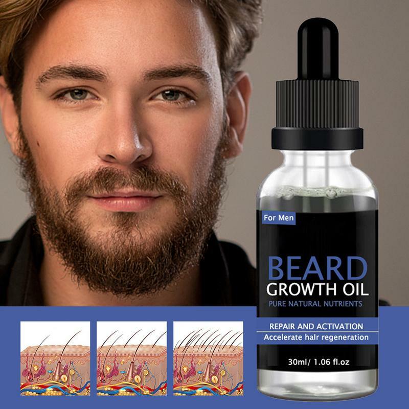 Масло для роста бороды для мужчин, сыворотка для роста бороды 30 мл, сыворотка для роста бороды для мужчин, стимулирует рост бороды, удлиняет густоту для мужчин