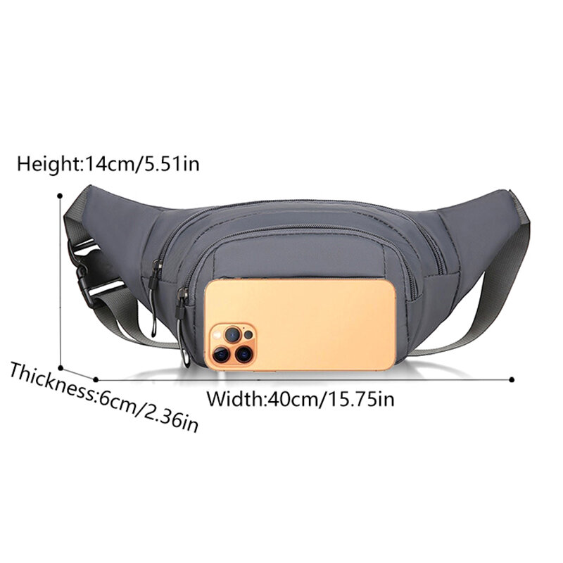 Waist Bag For Men And Women, Water-repellent, Multi-functional, Large-capacity Cashier Wear-resistant Sports Mobile Phone Bag