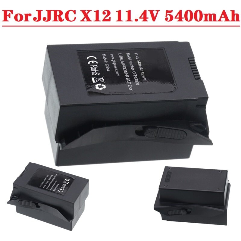 오리지널 X12 EX4 11.4V 5400mAh LiPo 배터리, JJRC X12 5G WiFi FPV RC GPS 드론 예비 부품 액세서리 11.4v 배터리