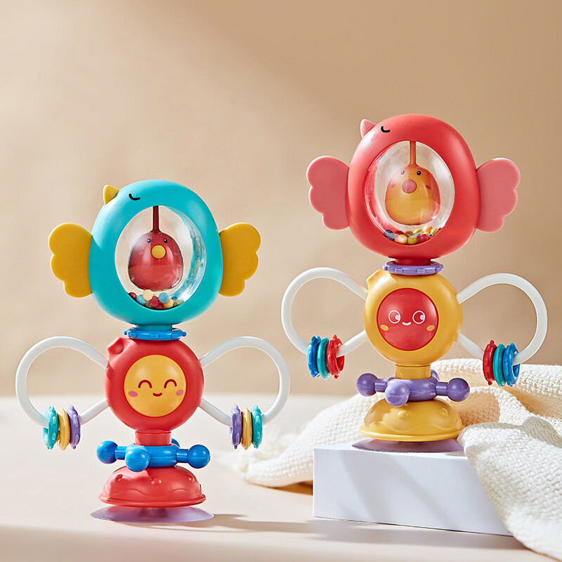 Mainan Hisap Bayi untuk Kursi Tinggi Mainan Cangkir Hisap Montessori Mainan Kerincingan Aktivitas untuk Bayi 6 12 Bulan Mainan Sensorik Pendidikan 1 3 Tahun