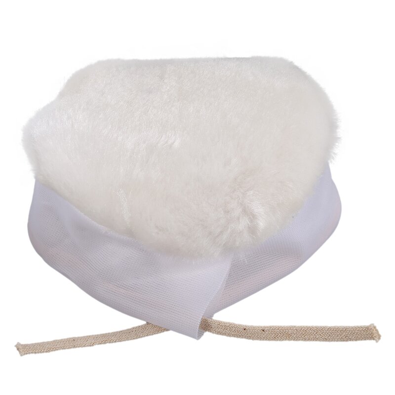 5Pcs Polisher/Buffer kit Soft Wool Bonnet Pad White:4 inch