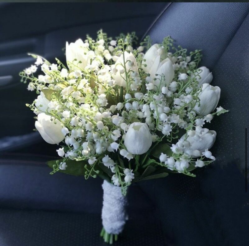 Nuovo Bouquet da sposa bianco fatto a mano fiore artificiale Calla Buque Casamento Bouquet da sposa per decorazioni nuziali